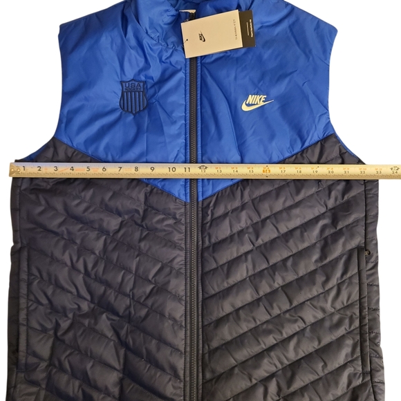 Nike Therma-Fit Men's Medium Blue & Navy USA Hockey Puffy Vest - Picture 15 of 16
